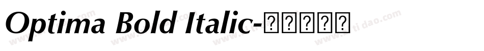 Optima Bold Italic字体转换